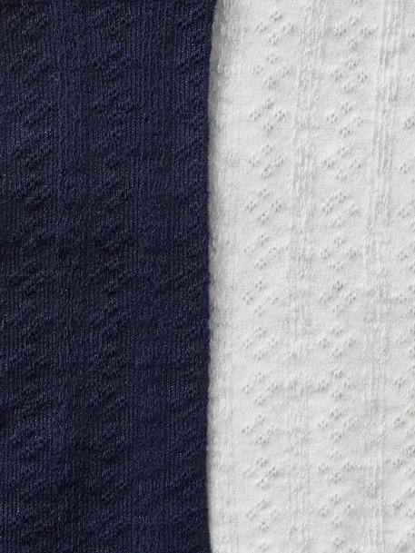 Lot de 2 paires de collants en maille ajourée bébé fille marine 2 - vertbaudet enfant 