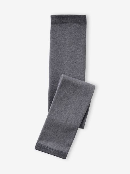 Leggings maille polaire fille bleu+gris chiné+noir+rose poudré 4 - vertbaudet enfant 