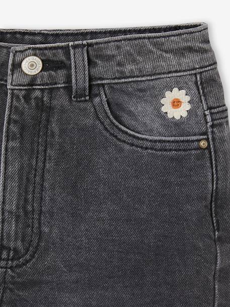 Jean loose boyfriend fille. denim gris+double stone+stone 3 - vertbaudet enfant 