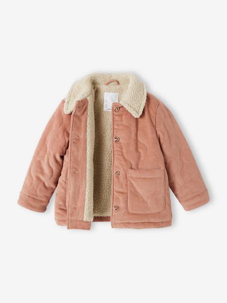 Veste matelassée en velours doublé sherpa fille blush 2 - vertbaudet enfant 