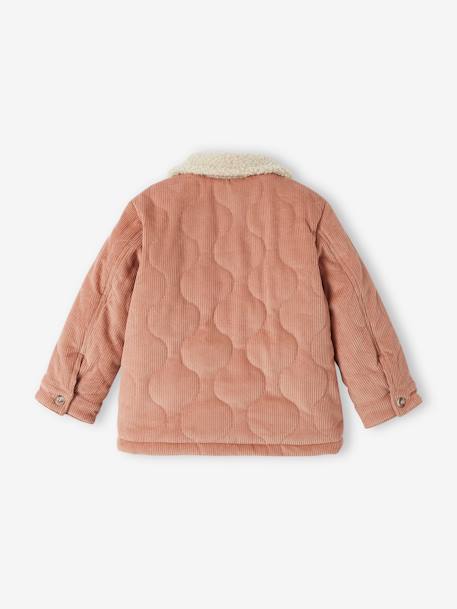 Veste matelassée en velours doublé sherpa fille blush 3 - vertbaudet enfant 