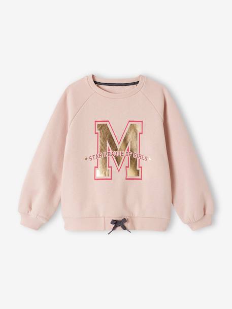 Ensemble sport sweat en molleton + legging matière technique fille rose poudré 2 - vertbaudet enfant 