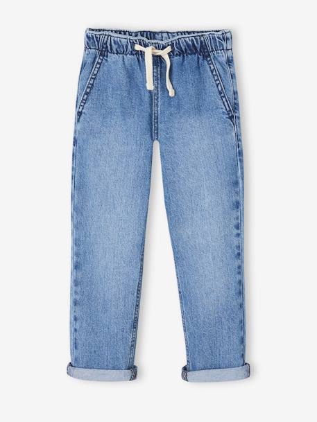 Jean large facile à enfiler garçon denim brut+stone 11 - vertbaudet enfant 