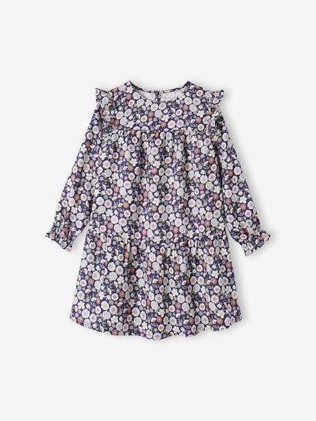 Robe imprimée fleurs manches volantées fille  - vertbaudet enfant