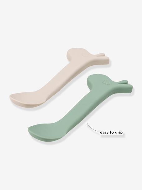 Lot de 2 cuillères en silicone Lalee DONE BY DEER orange+vert 11 - vertbaudet enfant 