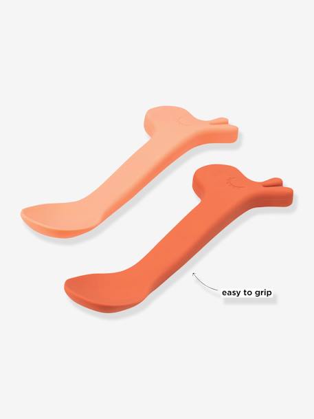 Lot de 2 cuillères en silicone Lalee DONE BY DEER orange+vert 5 - vertbaudet enfant 