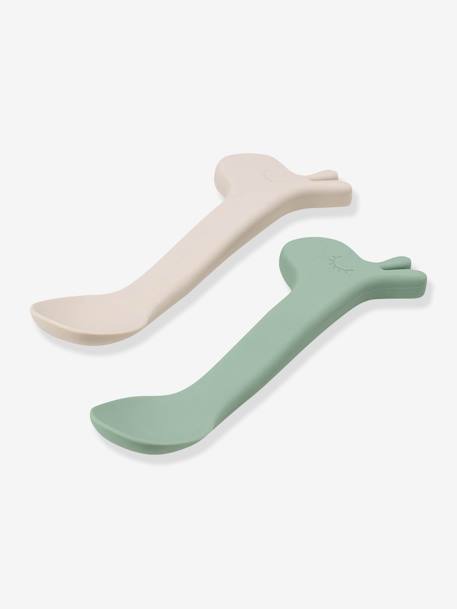 Lot de 2 cuillères en silicone Lalee DONE BY DEER orange+vert 8 - vertbaudet enfant 