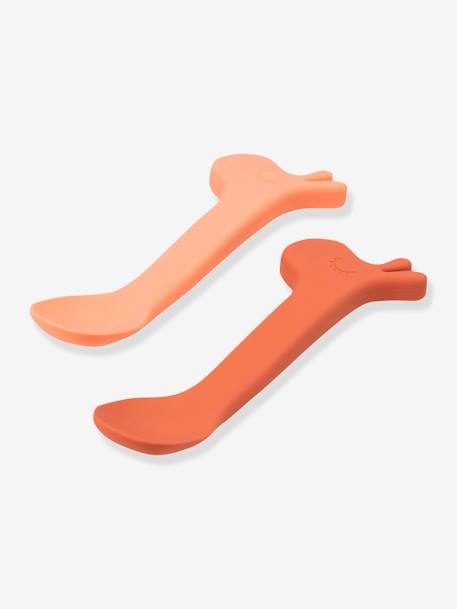 Lot de 2 cuillères en silicone Lalee DONE BY DEER orange+vert 2 - vertbaudet enfant 