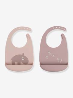 Lot de 2 bavoirs silicone Croco DONE BY DEER  - vertbaudet enfant