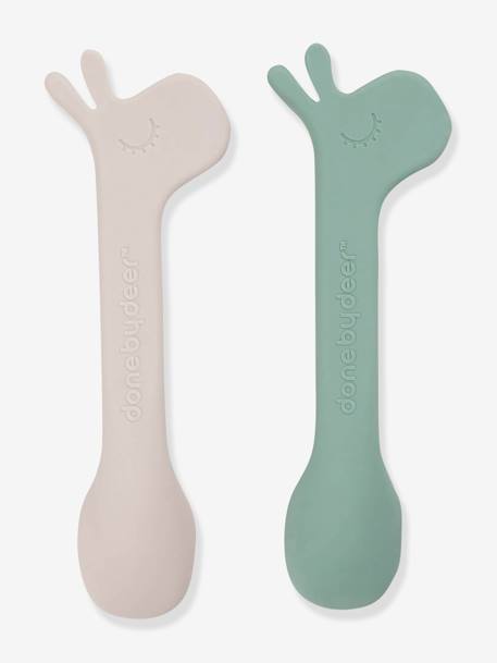 Lot de 2 cuillères en silicone Lalee DONE BY DEER orange+vert 9 - vertbaudet enfant 