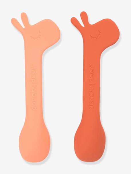 Lot de 2 cuillères en silicone Lalee DONE BY DEER orange+vert 3 - vertbaudet enfant 