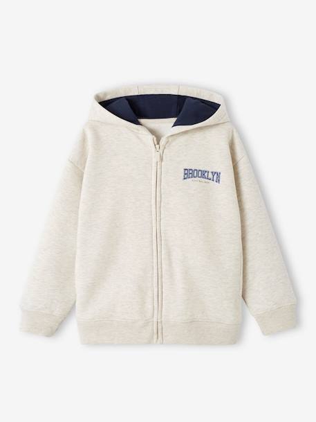 Garçon-Sweat à capuche zippé épuré garçon.