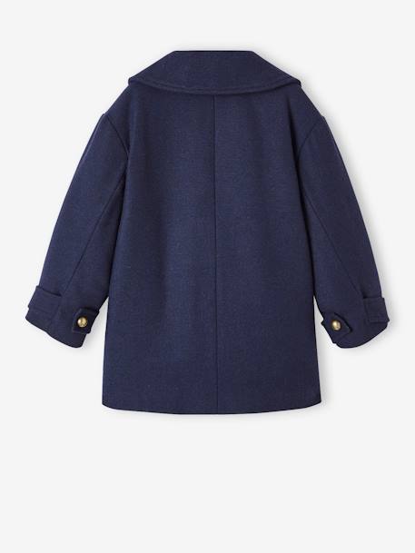 Manteau officier en drap de laine fille marine 4 - vertbaudet enfant 