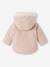 Manteau en drap de laine Bébé doublé de fausse fourrure rose 4 - vertbaudet enfant 