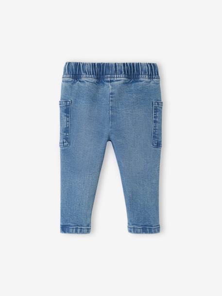 Pantalon en denim bébé taille élastiquée double stone 2 - vertbaudet enfant 