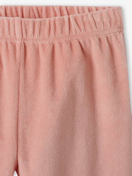 Lot de 2 pyjamas 'love' en velours fille vieux rose 9 - vertbaudet enfant 