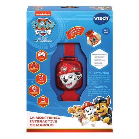 Montre-Jeu Interactive VTECH Pat Patrouille Marcus - Rouge - Pour Enfant à partir de 3 ans ROUGE 2 - vertbaudet enfant 