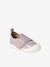 Chaussons scratchés bébé en cuir souple rose+rose imprimé 1 - vertbaudet enfant 