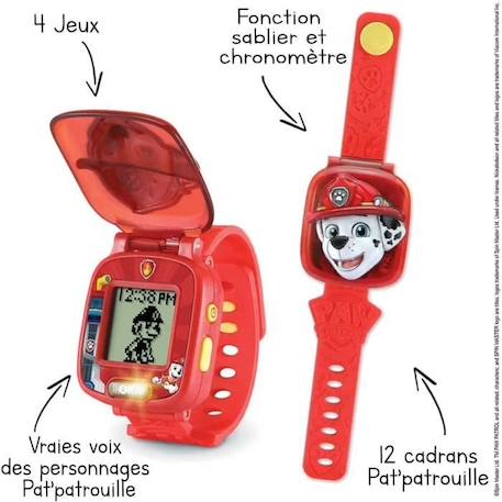 Montre-Jeu Interactive VTECH Pat Patrouille Marcus - Rouge - Pour Enfant à partir de 3 ans ROUGE 4 - vertbaudet enfant 