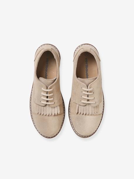 Derbies frangées à lacets cuir junior or 4 - vertbaudet enfant 