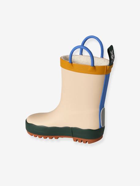 Bottes de pluie fourrées en caoutchouc imprimé bébé beige 3 - vertbaudet enfant 