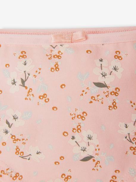 Lot de 5 shorties fille flowers rose poudré 8 - vertbaudet enfant 