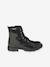 Boots vernies lacées et zippées fille bronze+lot noir+noir 12 - vertbaudet enfant 