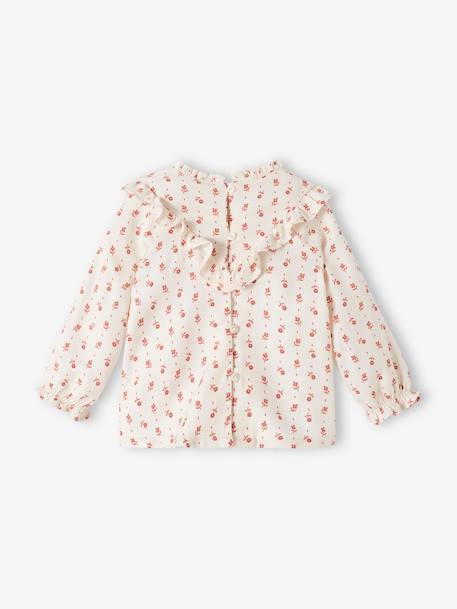 Blouse fluide bébé fleurie écru 2 - vertbaudet enfant 