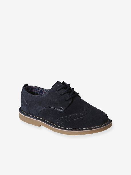 Derbies lacées en cuir enfant marine 2 - vertbaudet enfant 