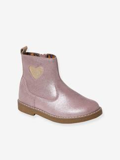 Boots coeur en cuir fille collection maternelle  - vertbaudet enfant