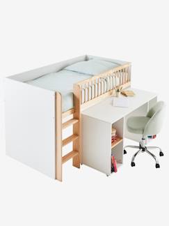 Chambre et rangement-Chambre-Lit bébé, lit enfant-Lit combiné, surélevé, superposé-Combiné lit mezzanine + bureau coulissable GECKO