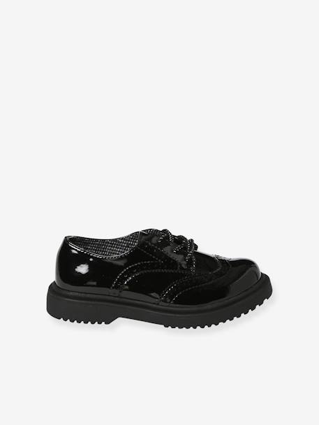 Derbies vernies semelle crantée enfant noir 4 - vertbaudet enfant 