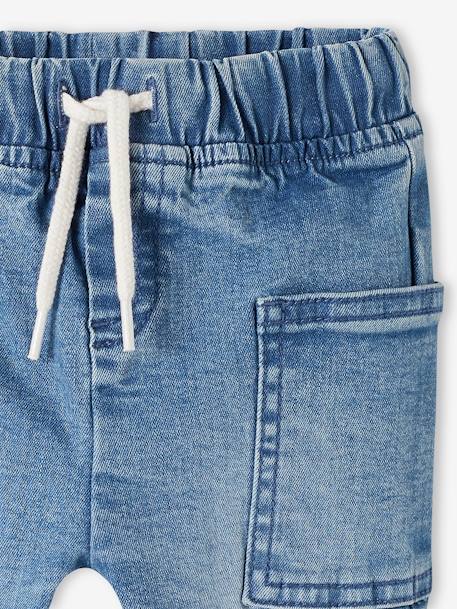 Pantalon en denim bébé taille élastiquée double stone 3 - vertbaudet enfant 