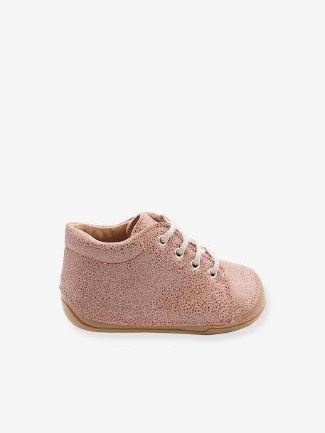 Bottillons lacés cuir bébé 3115B447 Babybotte® rose 1 - vertbaudet enfant 