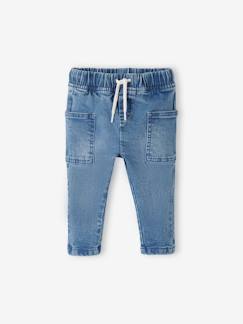 Pantalon en denim bébé taille élastiquée  - vertbaudet enfant