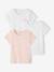 Lot de 3 T-shirts manches courtes fantaisie fille BASICS blanc 1 - vertbaudet enfant 