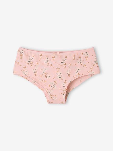 Lot de 5 shorties fille flowers rose poudré 2 - vertbaudet enfant 