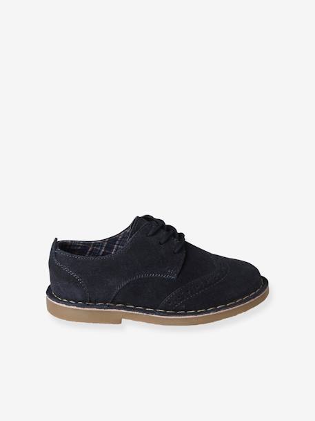 Derbies lacées en cuir enfant marine 3 - vertbaudet enfant 