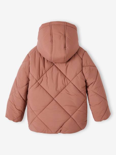 Doudoune à capuche fille doublée sherpa fille blush 4 - vertbaudet enfant 