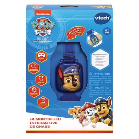 Montre-Jeu Interactive de Chase - VTECH - Pat Patrouille - Multifonction parlante pour enfant BLEU 2 - vertbaudet enfant 