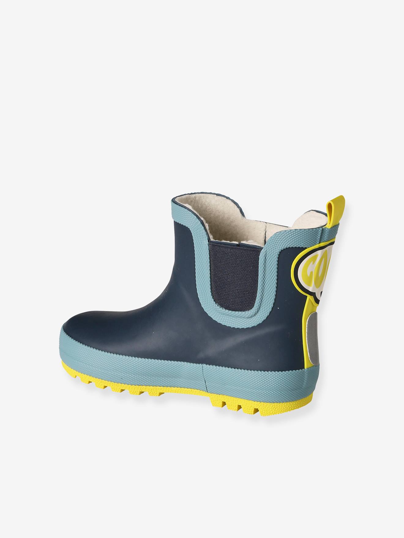 Bottes de pluie basses lastiqu es enfant marine