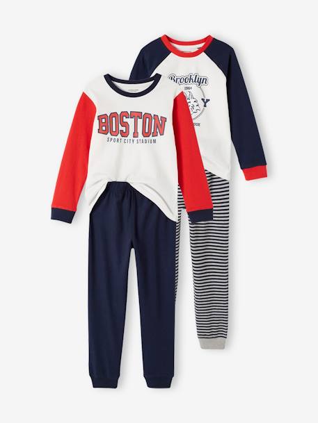 Garçon-Lot de 2 pyjamas "Sport US" garçon