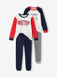 -Lot de 2 pyjamas "Sport US" garçon