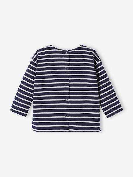 Tee-shirt rayé bébé manches longues noix de pécan+rayé bleu+rayé vert 8 - vertbaudet enfant 