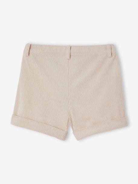 Short en velours côtelé fille beige poudré+noisette 2 - vertbaudet enfant 