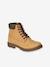 Boots crantées lacées et zippées cuir junior camel 1 - vertbaudet enfant 