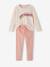 Lot de 2 pyjamas 'love' en velours fille vieux rose 2 - vertbaudet enfant 