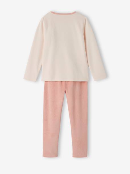 Lot de 2 pyjamas 'love' en velours fille vieux rose 6 - vertbaudet enfant 