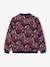 Blouson matelassé style bomber motifs fleurs fille bleu nuit 2 - vertbaudet enfant 