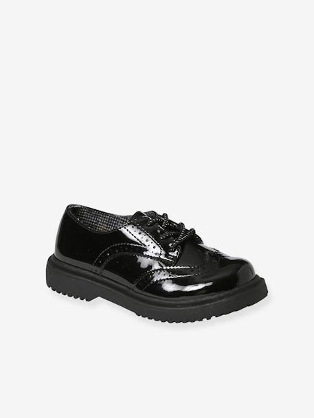 Derbies vernies semelle crantée enfant noir 3 - vertbaudet enfant 